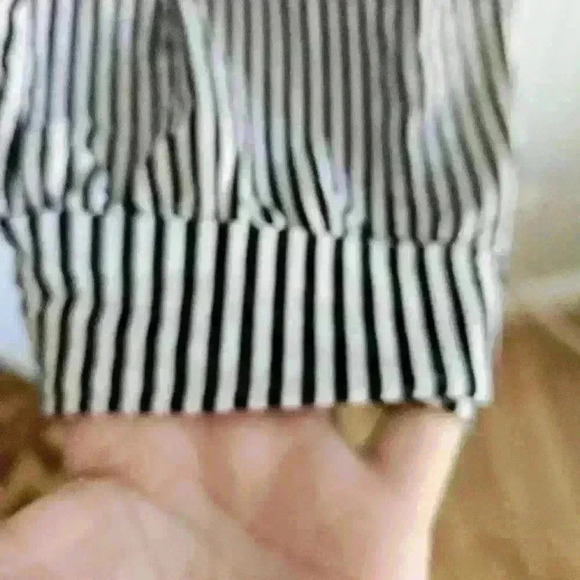 Cotton Blend Black and White Striped Pull-on Jogger Size L  EUC - Picture 5 of 10